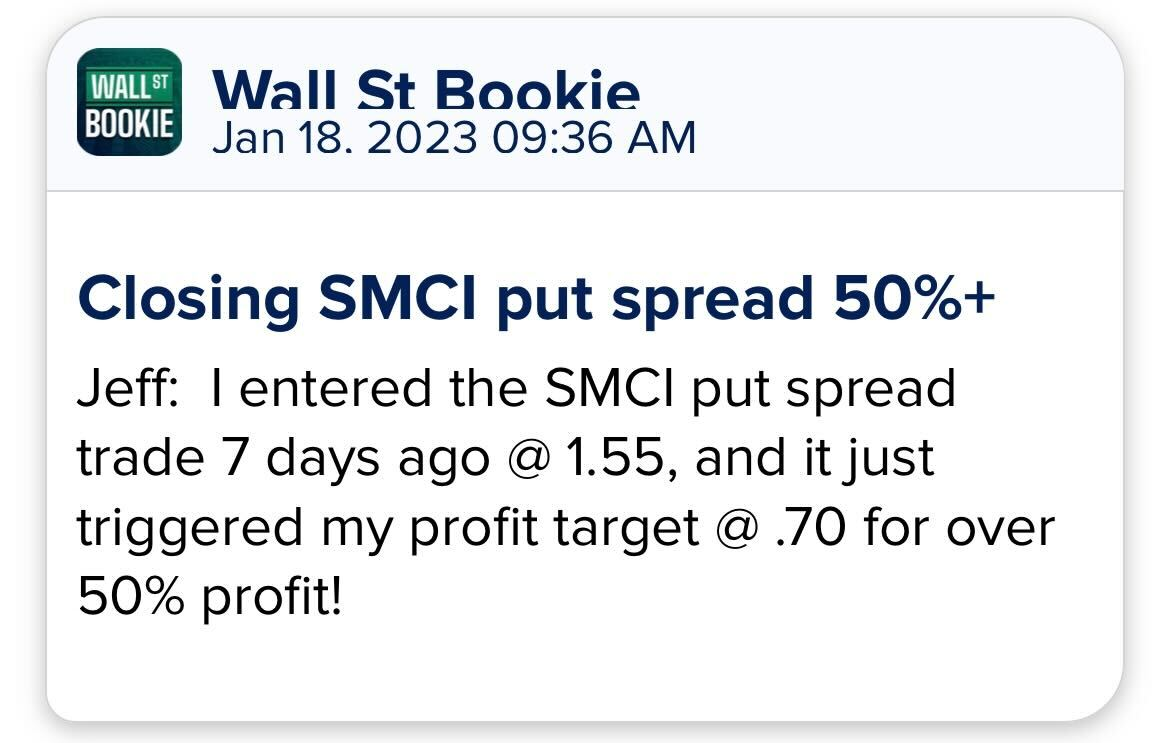 Wall st bookie alert